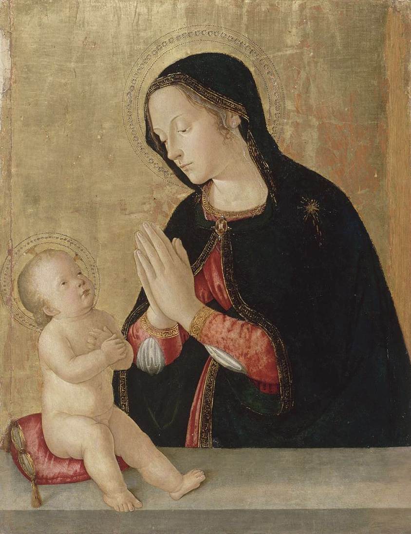 Madonna Adoring the Child by ANTONIAZZO ROMANO