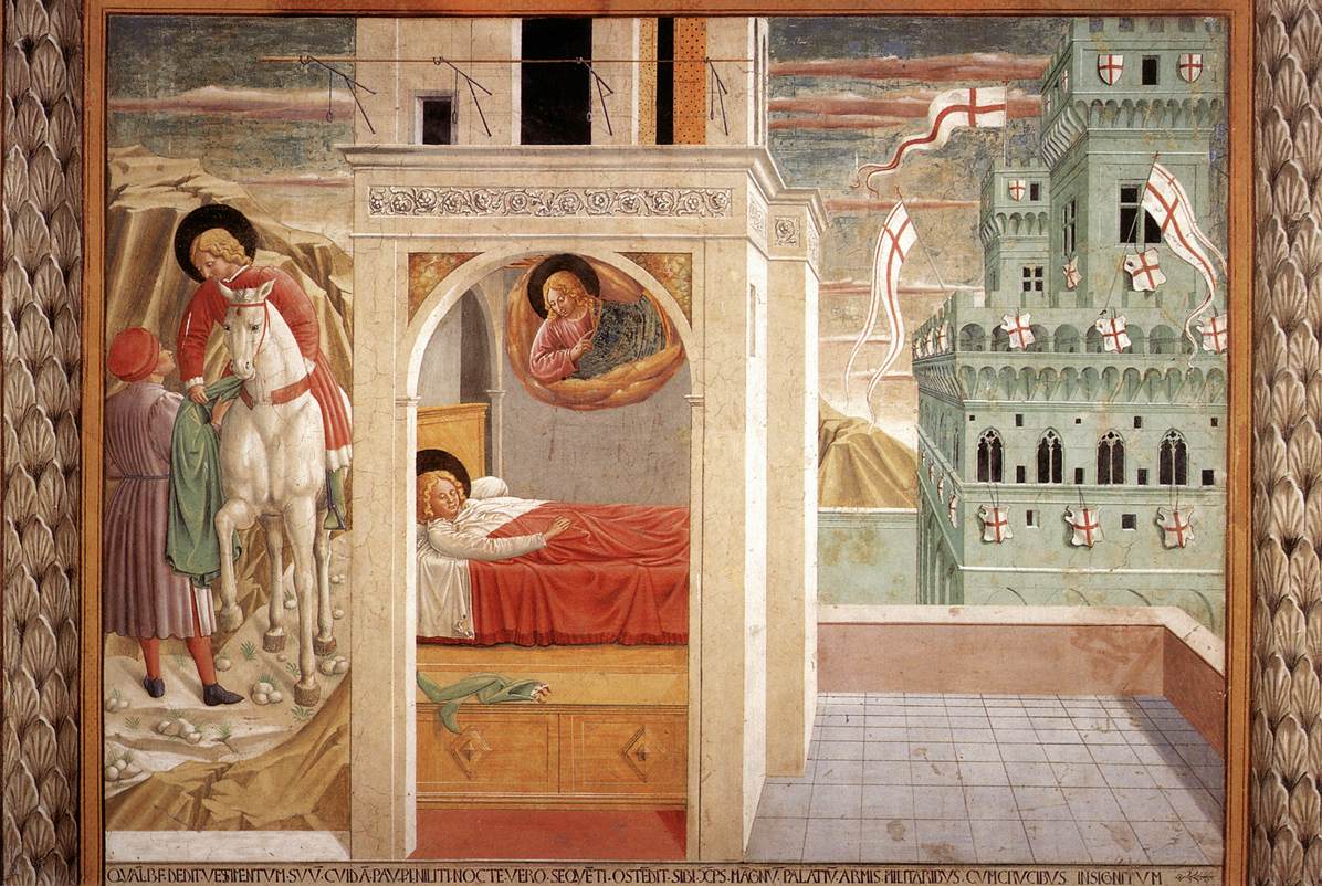 Scenes from the Life of St Francis (Scene 2, north wall) by GOZZOLI, Benozzo