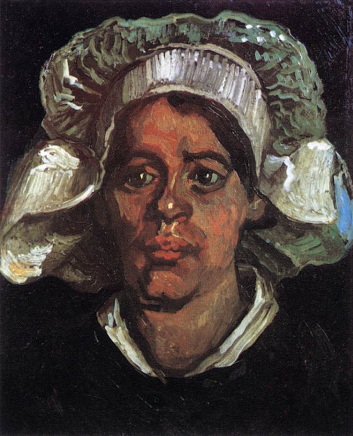 Head of a Peasant Woman with White Cap by GOGH, Vincent van