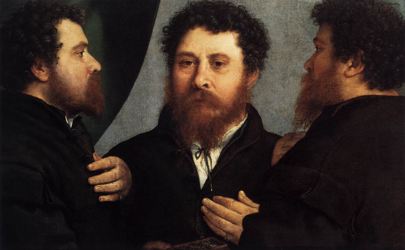 Portrait of a Goldsmith in Three Positions by LOTTO, Lorenzo