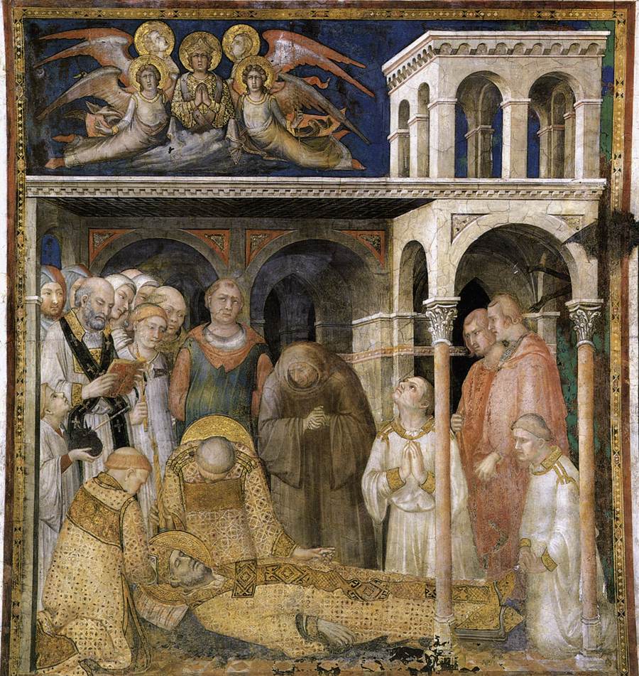 Death of St Martin (scene 9) by SIMONE MARTINI