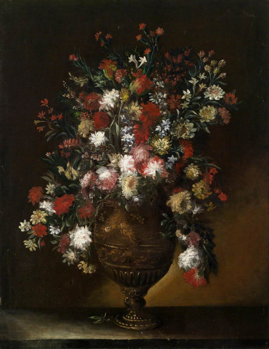 Still-Life of Flowers in a Gilded Vase by