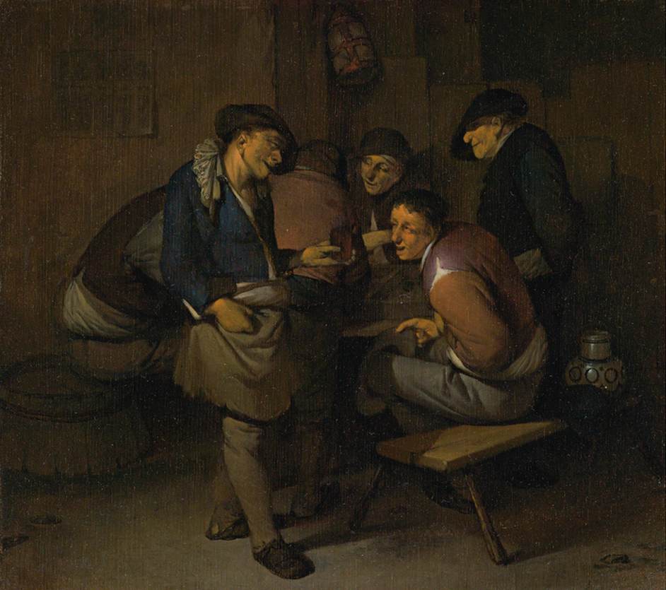 Peasants in an Interior by BEGA, Cornelis