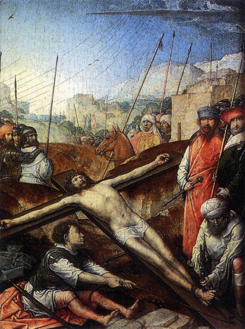 Christ Nailed to the Cross by JUAN DE FLANDES