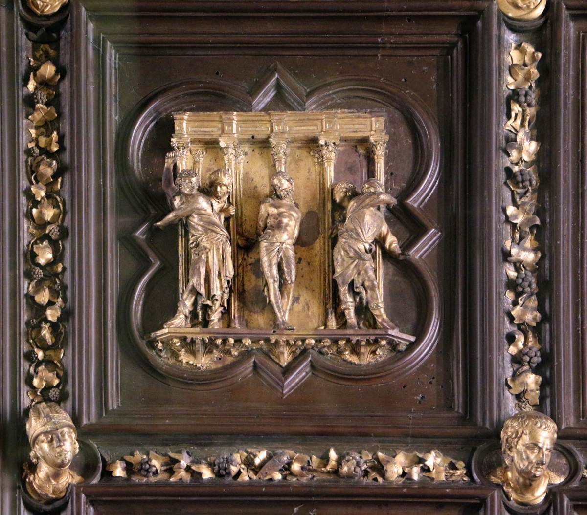 North doors panels: 15. Flagellation by GHIBERTI, Lorenzo