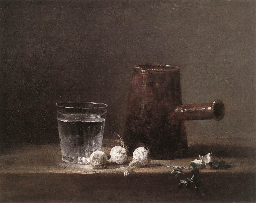 Water Glass and Jug by CHARDIN, Jean-Baptiste-Siméon