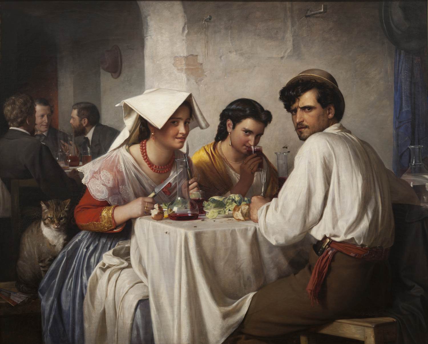 In a Roman Osteria by BLOCH, Carl Heinrich