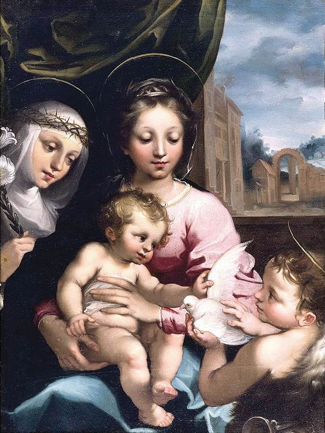 Madonna and Child with the Infant St John the Baptist and St Catherine of Siena by