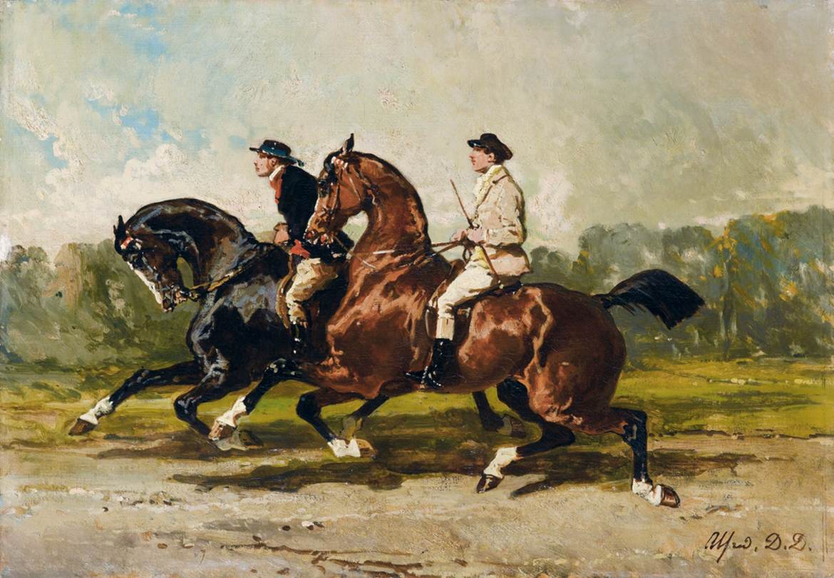 Two Lads Training by DEDREUX, Alfred