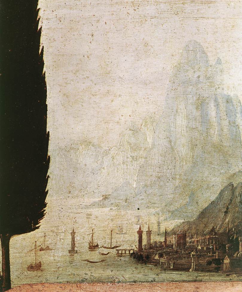 Annunciation (detail) by LEONARDO da Vinci