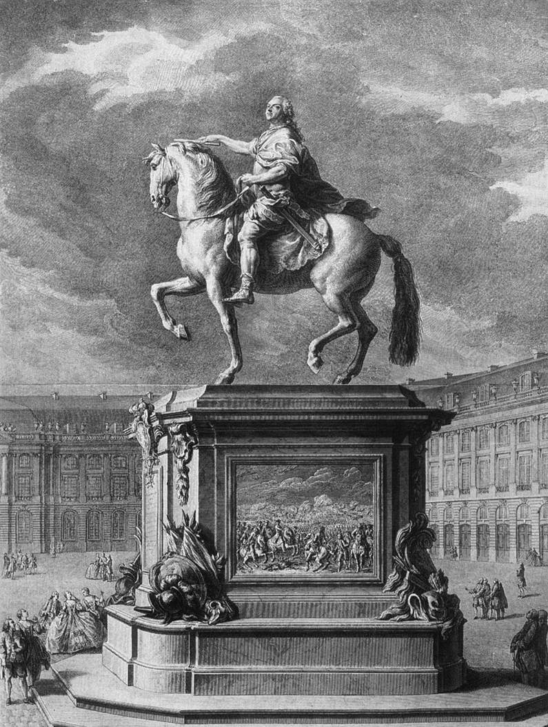 Equestrian Statue of Louis XV at Bordeaux by DUPUIS, Nicolas-Gabriel