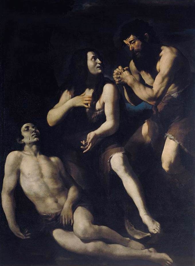 Lamentation of Adam and Eve on the Dead Abel by CARACCIOLO, Giovanni Battista