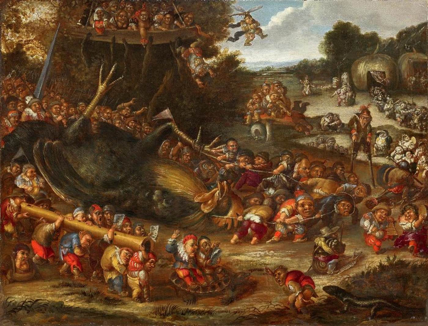 Glorious Entry of an Army of Dwarfs Carrying Loot by BOCCHI, Faustino