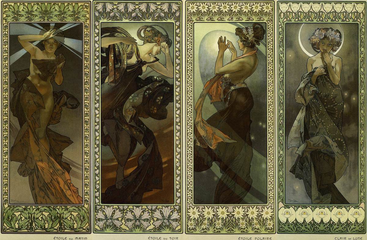 Moon and Stars by MUCHA, Alphonse