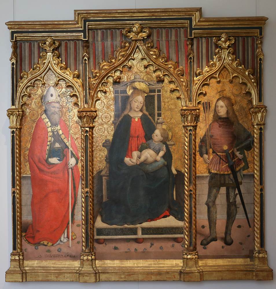 Virgin and Child Enthroned with Sts Ubald and Sebastian by SPANZOTTI, Giovanni Martino