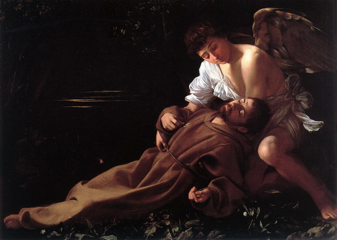 St Francis in Ecstasy by CARAVAGGIO