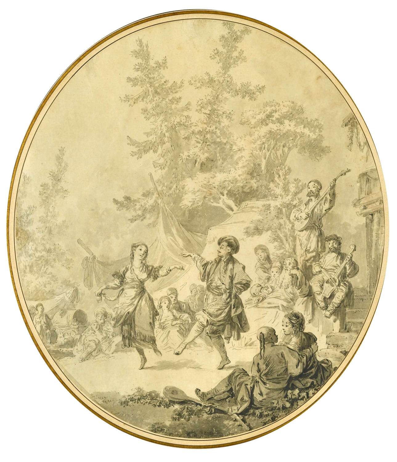 A Russian Fête Champêtre by LE PRINCE, Jean-Baptiste