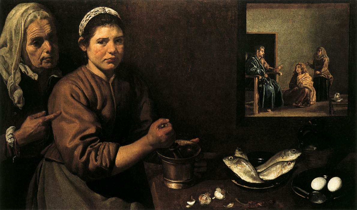 Christ in the House of Mary and Martha by VELÁZQUEZ, Diego Rodriguez de Silva y