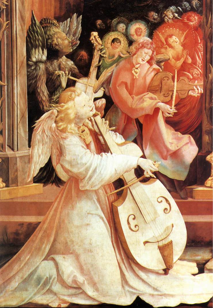 Concert of Angels (detail) by GRÜNEWALD, Matthias