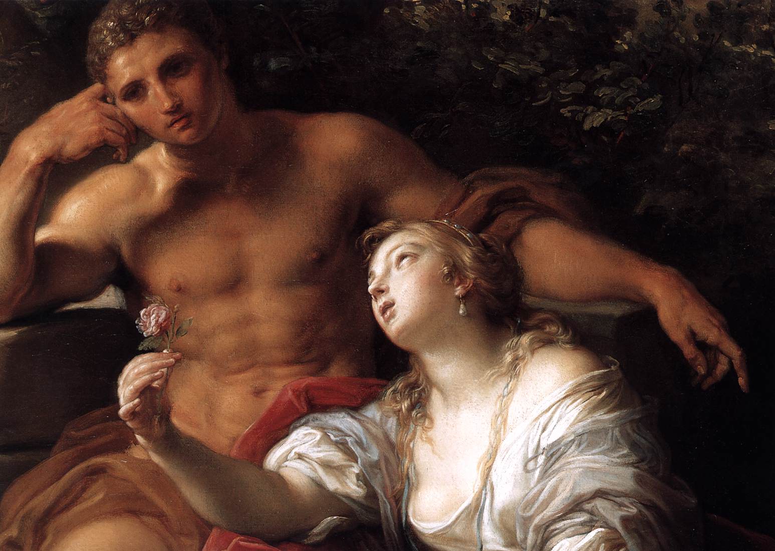 Hercules at the Crossroads (detail) by BATONI, Pompeo