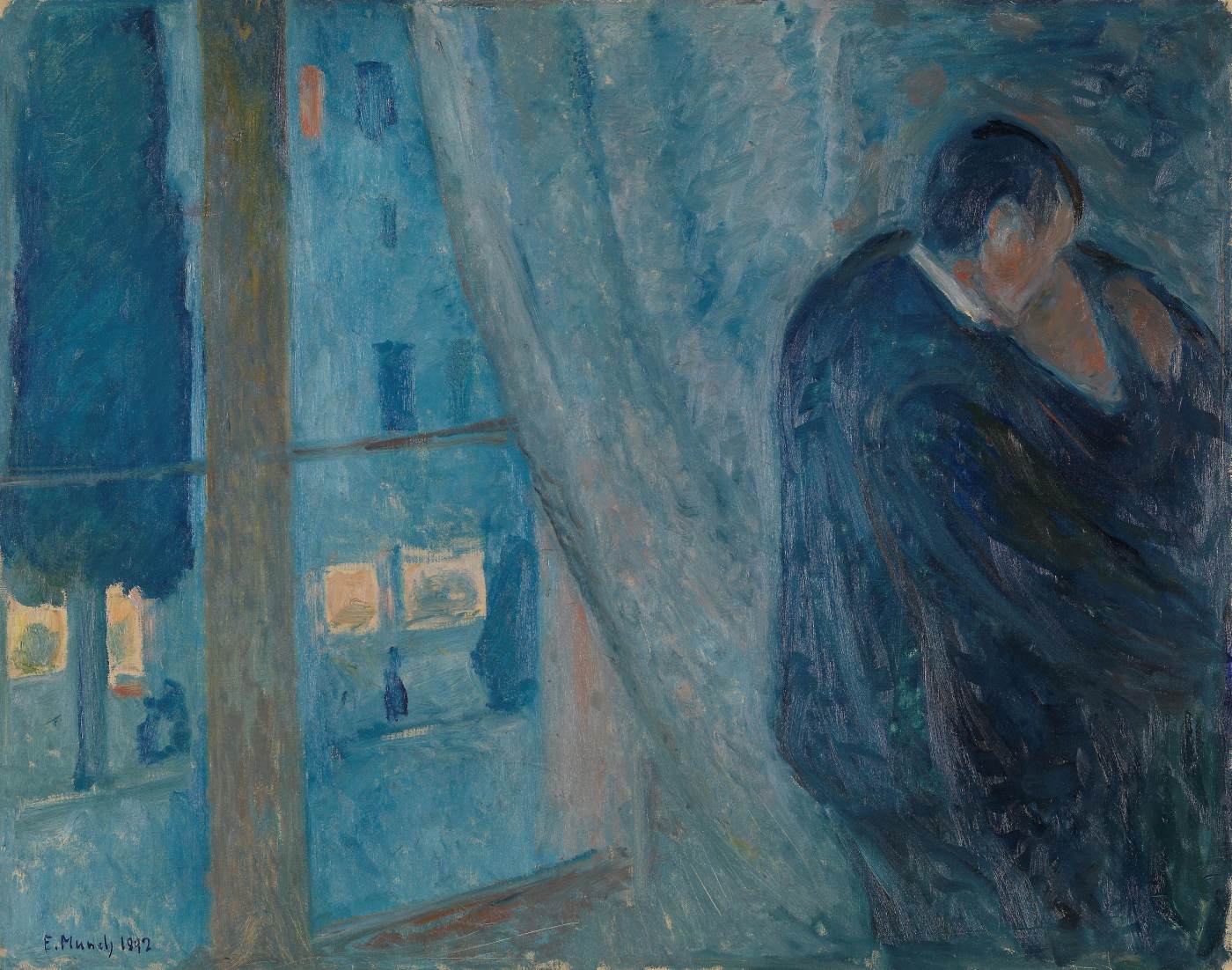 Kiss by the Window by MUNCH, Edvard