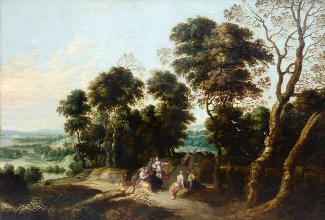 Landscape with the Contest between the Muses and the Pierides by UDEN, Lucas van