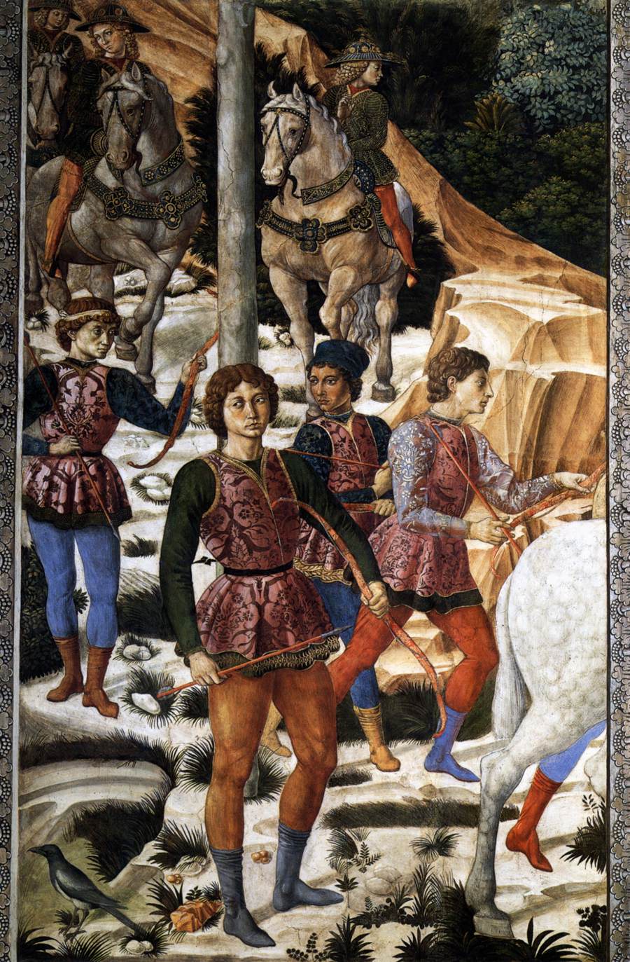 Procession of the Magi (moved section, backfill wall) by GOZZOLI, Benozzo