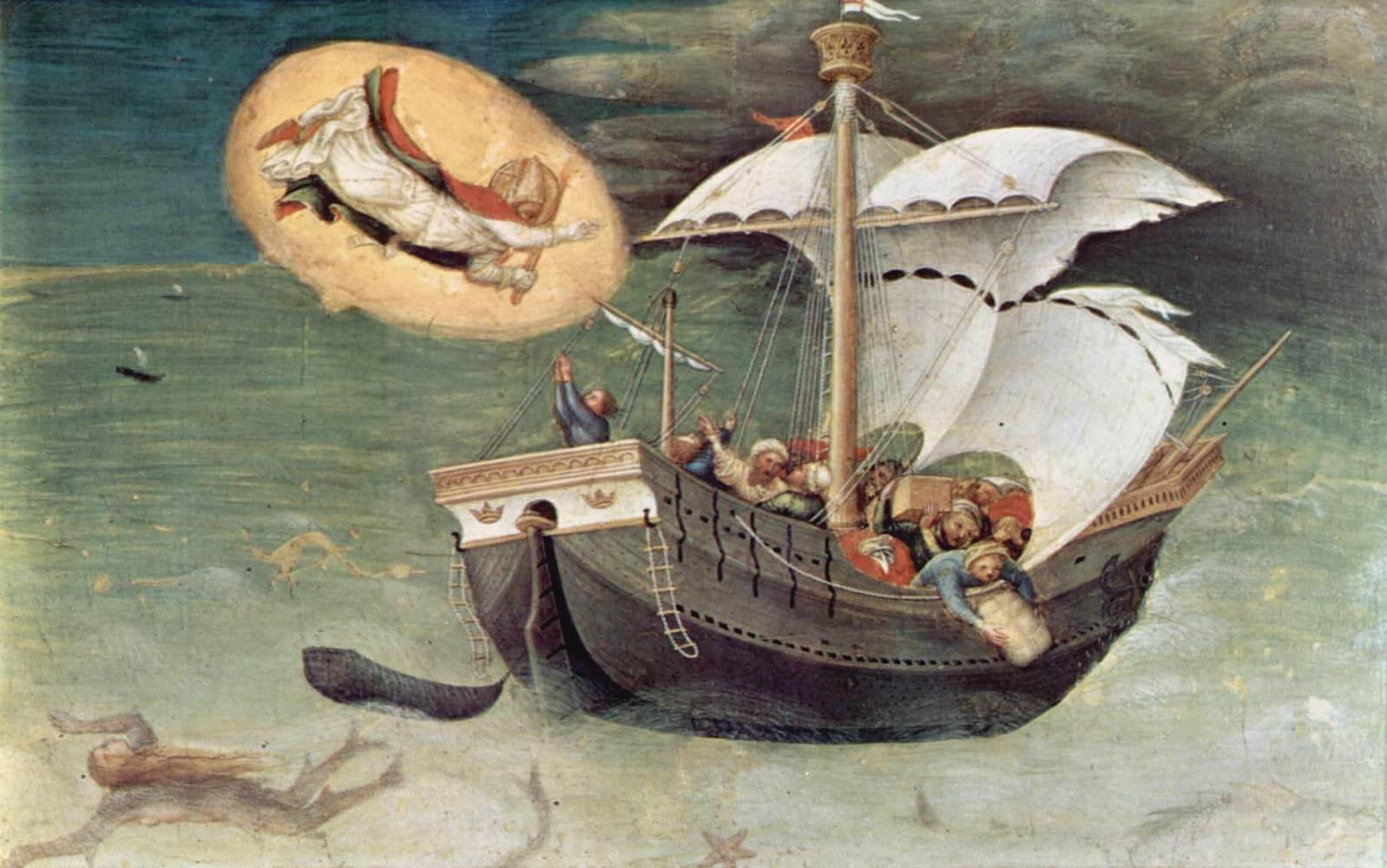 Quaratesi Polyptych: St Nicholas Saves a Storm-tossed Ship by