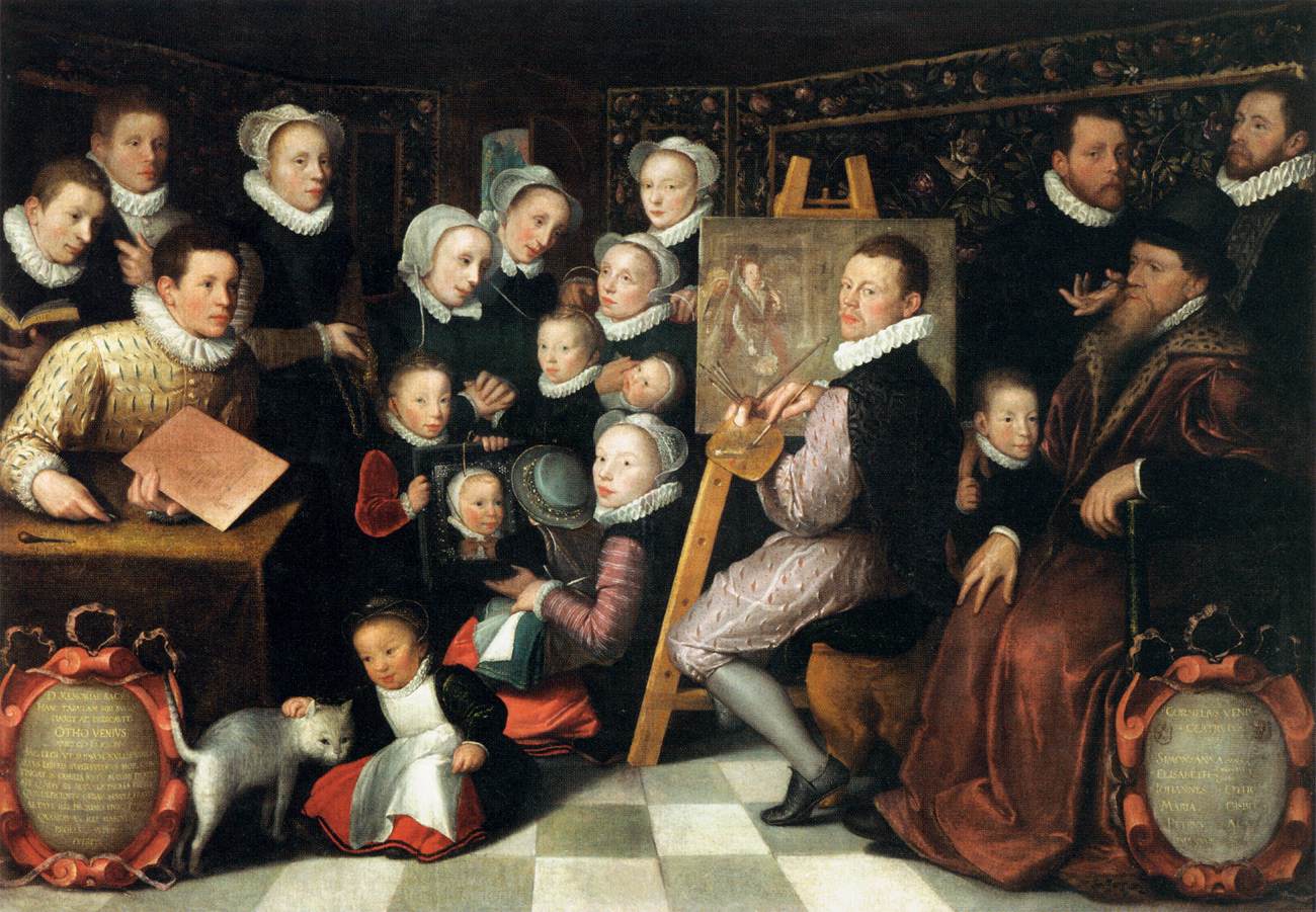 The Artist Painting, Surrounded by his Family by