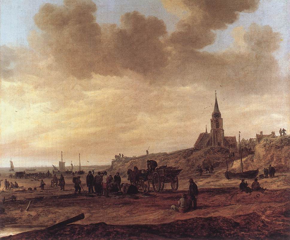 Beach at Scheveningen by GOYEN, Jan van