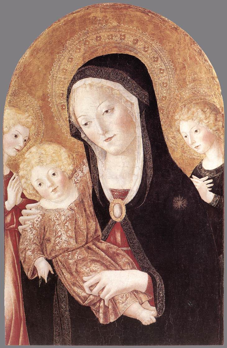 Madonna and Child with Two Angels by FRANCESCO DI GIORGIO MARTINI