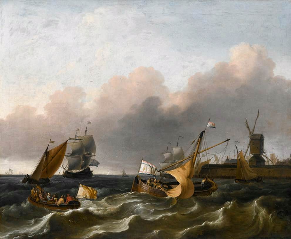 Dutch Coastal Vessels by BACKHUYSEN, Ludolf