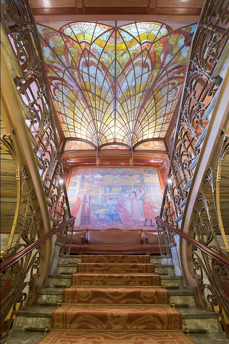 Hôtel Solvay: staircase by