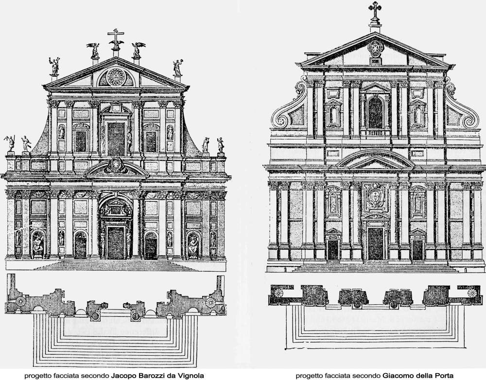 Plans for the façade by VIGNOLA, Giacomo da