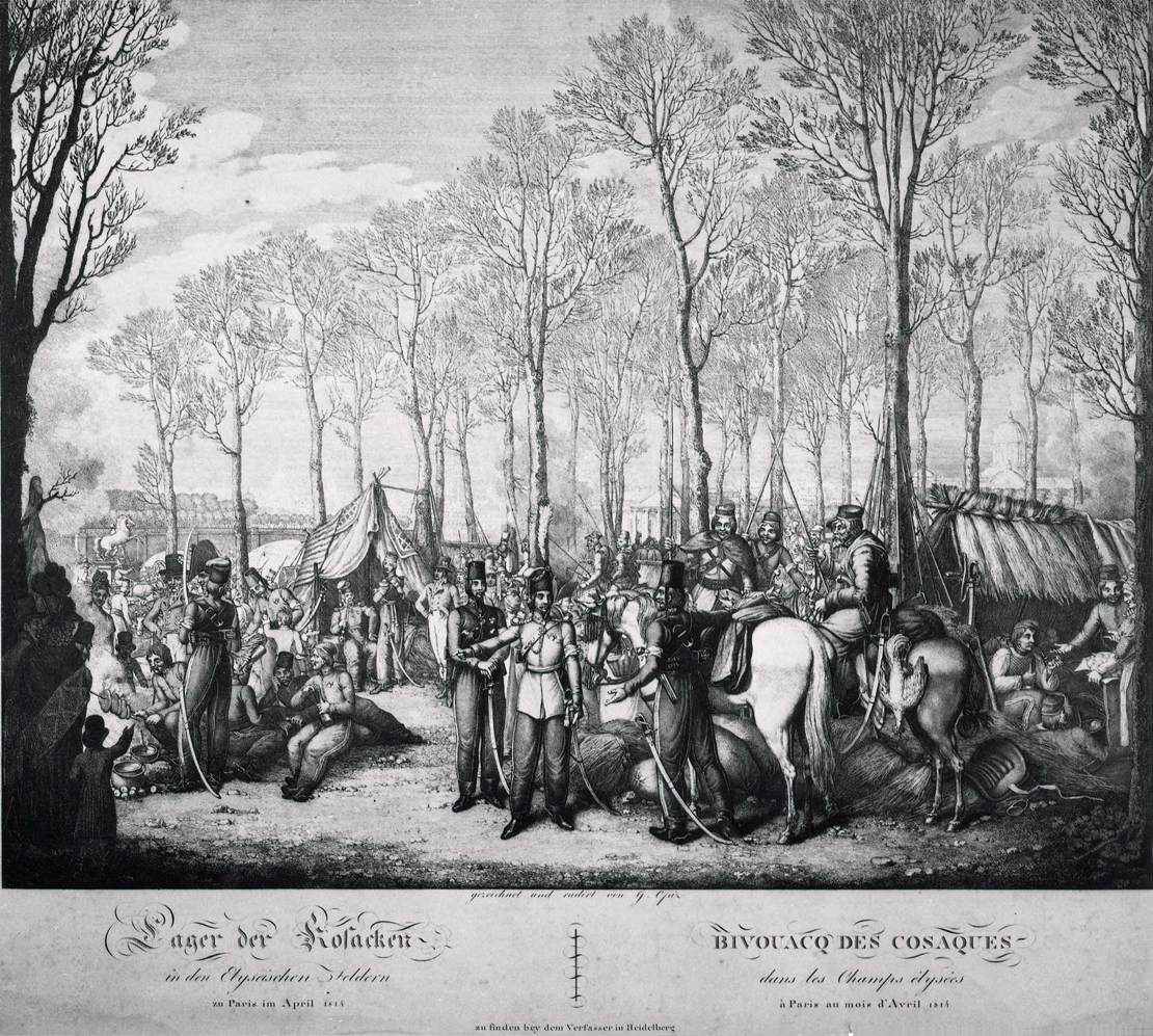 The Cossacks' Encampment on the Champs Elysées in April 1814 by