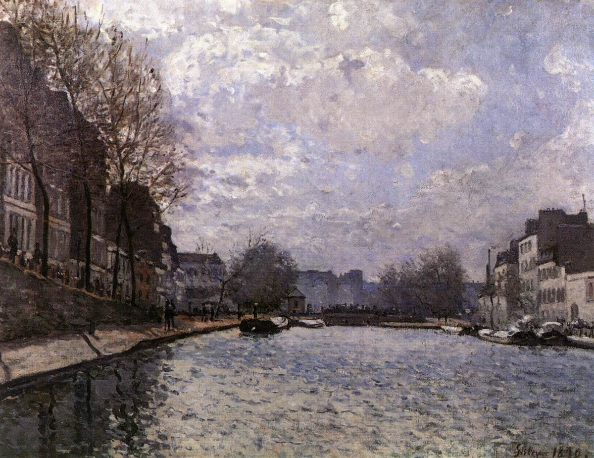 The Saint-Martin Canal in Paris by SISLEY, Alfred