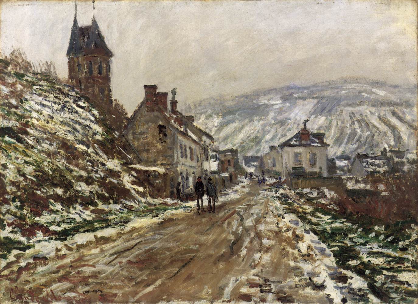 Road into Vétheuil in Winter by