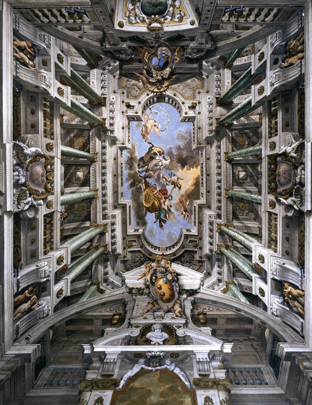 Ceiling of the Udienza Privata by COLONNA, Angelo Michele