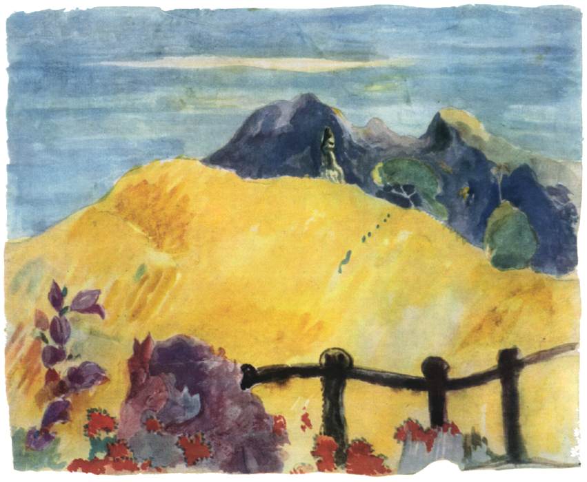 Parahi Te Marae (The Sacred Mountain) by GAUGUIN, Paul