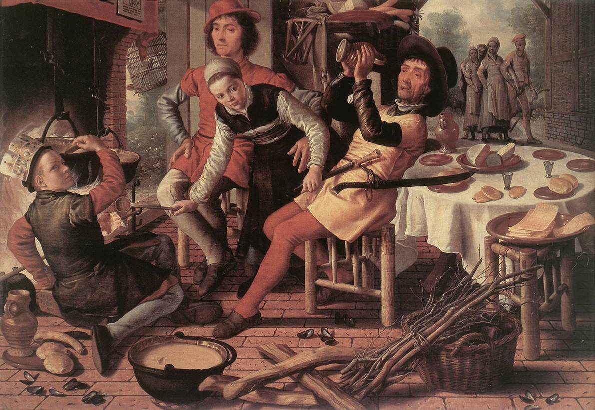 Peasants by the Hearth by AERTSEN, Pieter