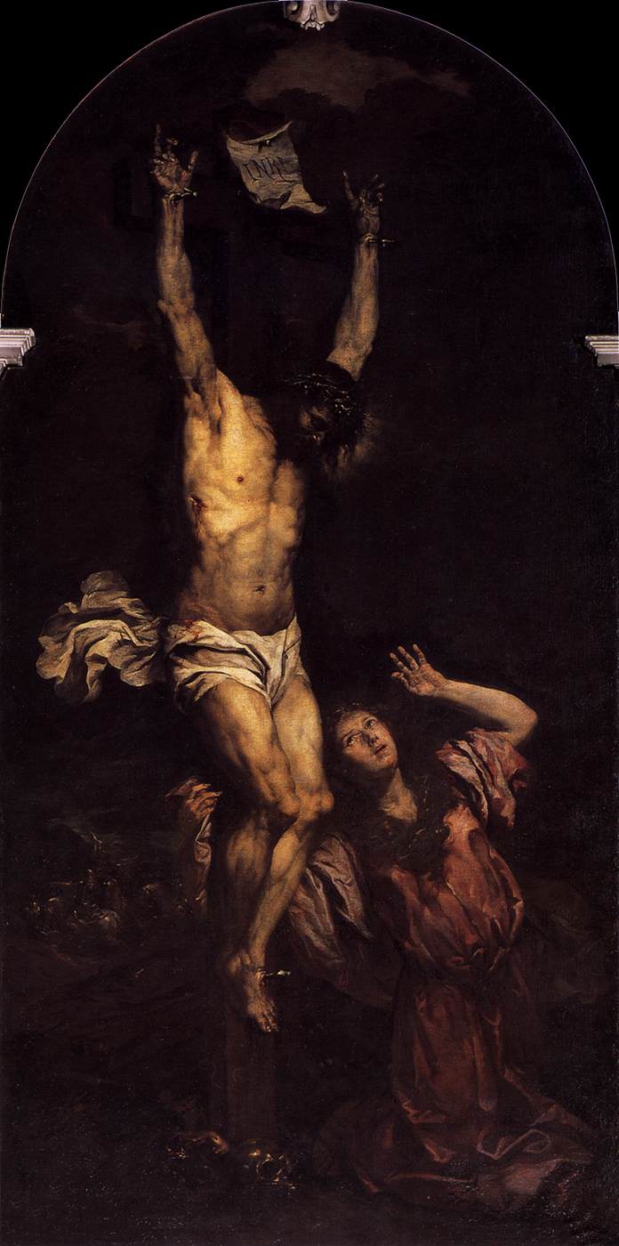 Mary Magdalene at the Foot of the Cross by LANGETTI, Giovanni Battista