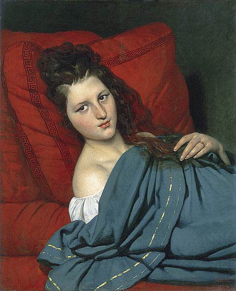 Half-length Woman Lying on a Couch by COURT, Joseph-Désiré