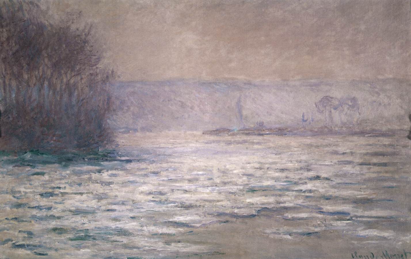 Ice Floes on the Seine near Bennecourt by MONET, Claude