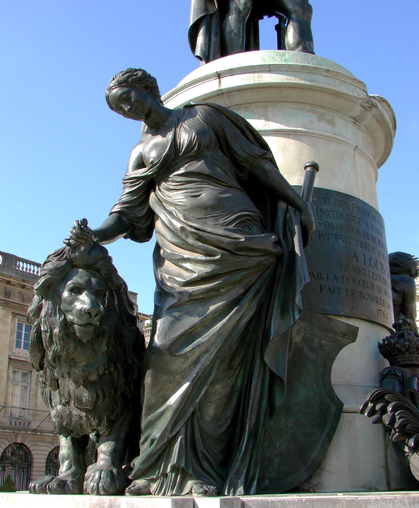 Monument to Louis XV (detail: The Law) by PIGALLE, Jean-Baptiste