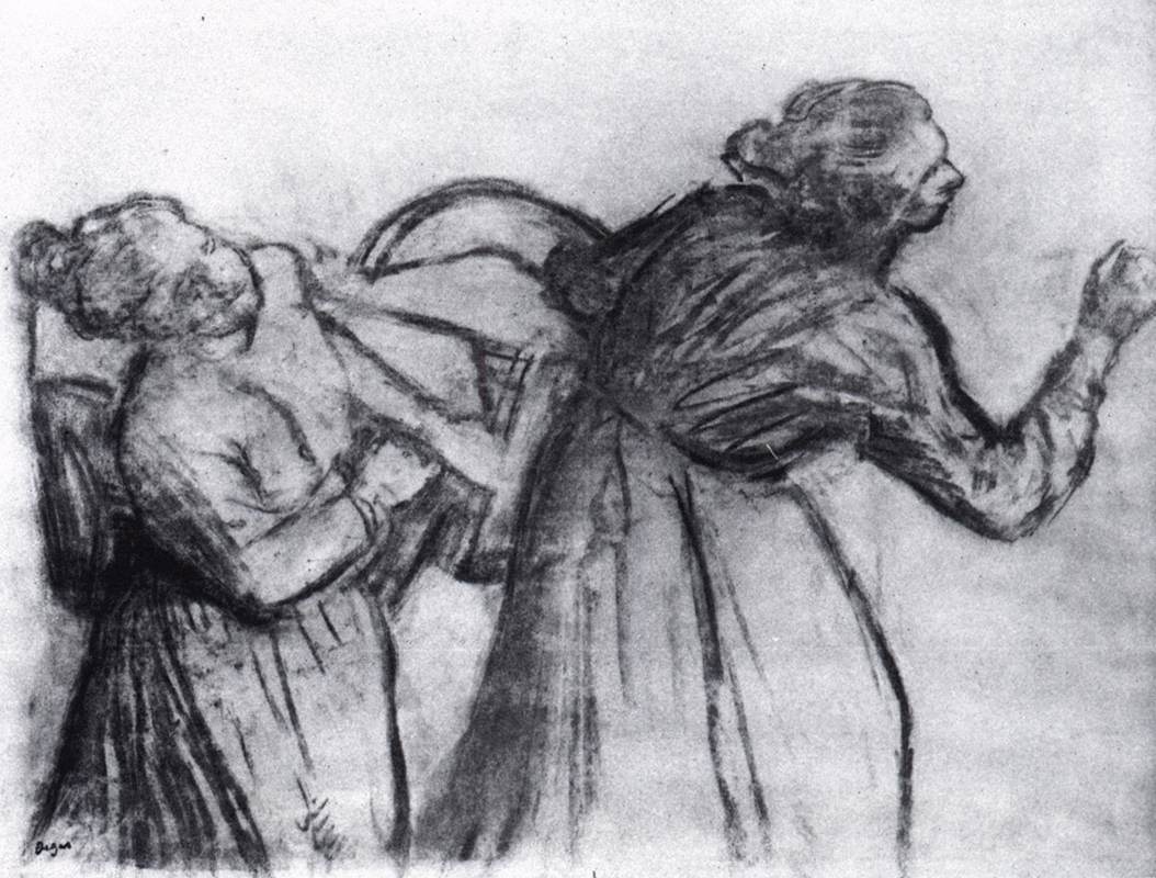 Laundresses Carrying Linen by DEGAS, Edgar