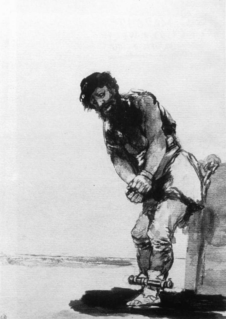 Chained Prisoner by GOYA Y LUCIENTES, Francisco de