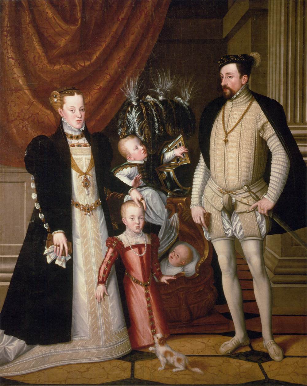 Maximilian II, His Wife and Three Children by ARCIMBOLDO, Giuseppe