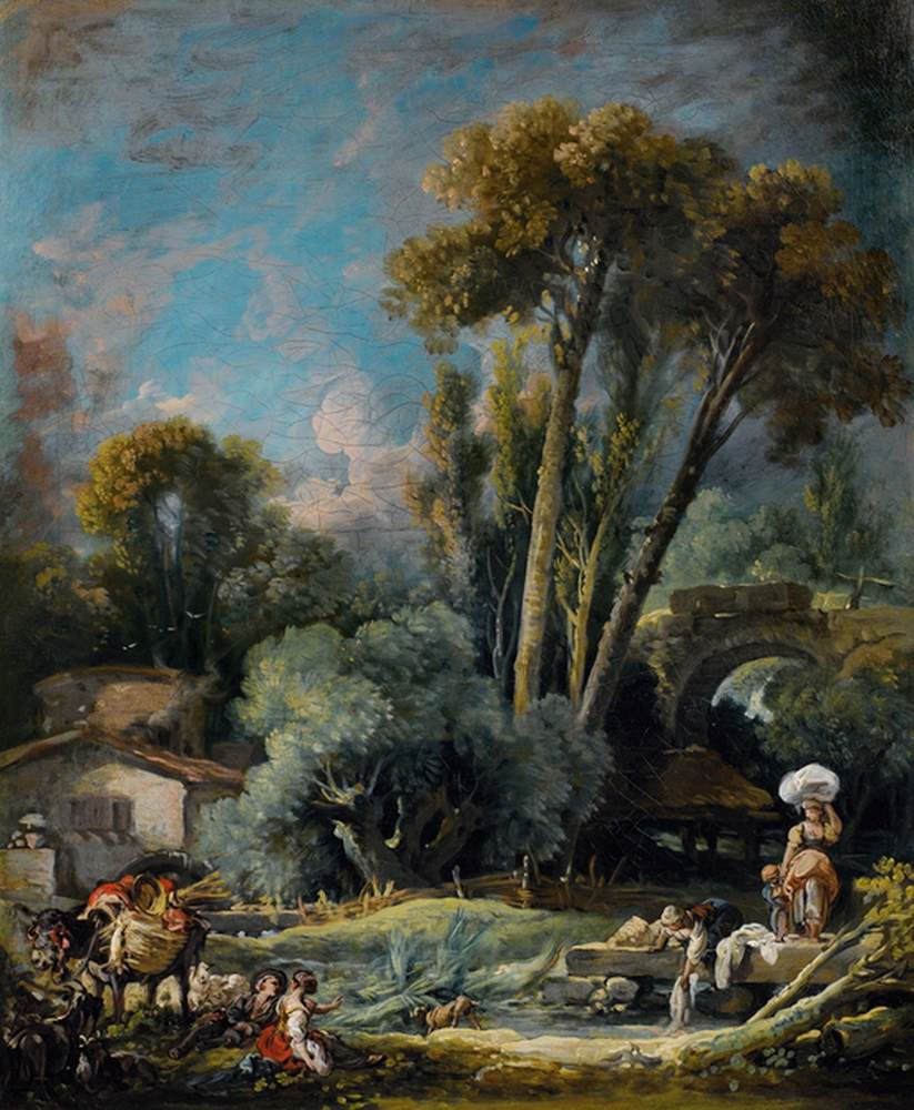 Pastoral Landscape by BOUCHER, François