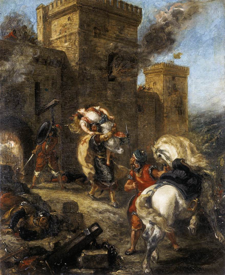 The Abduction of Rebecca by DELACROIX, Eugène