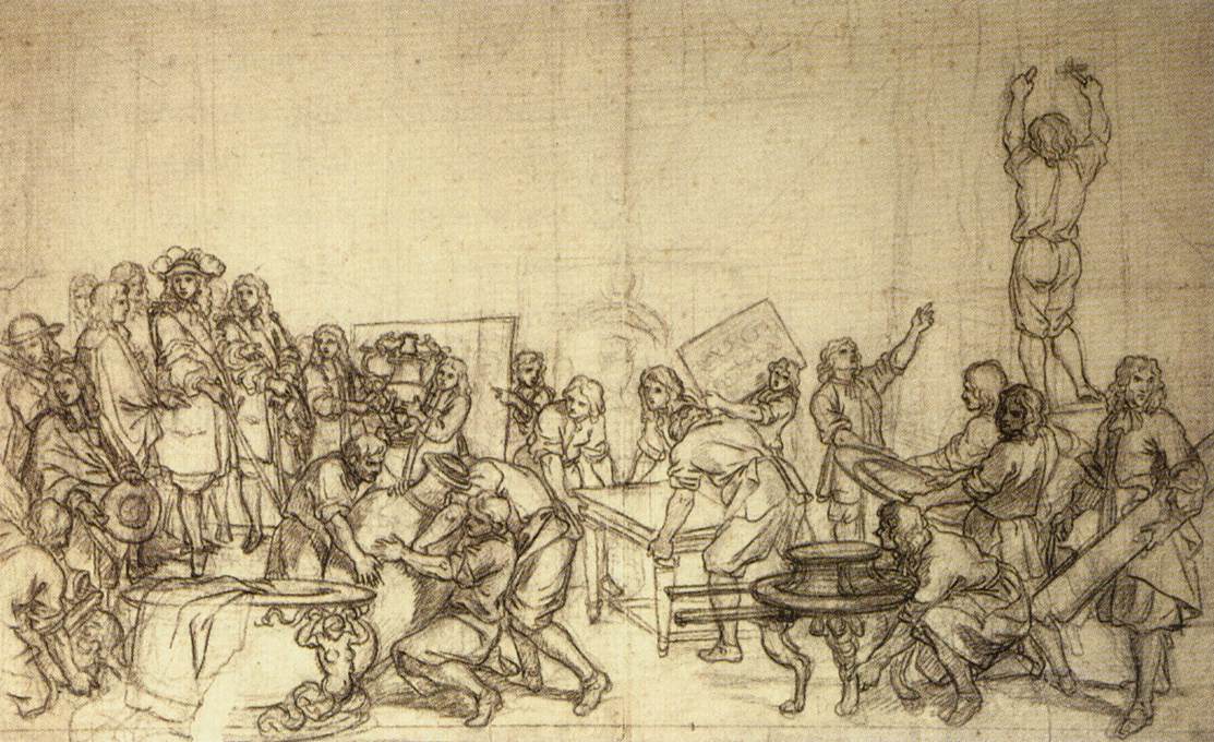 Louis XIV Visiting the Gobelins Factory by LE BRUN, Charles